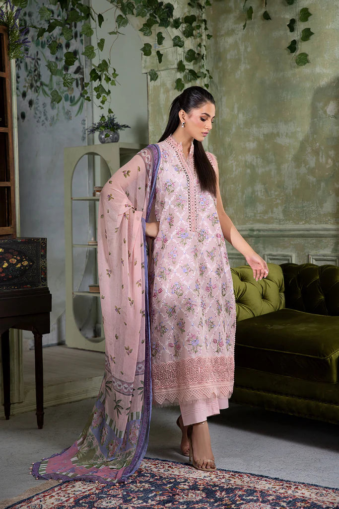 10A-Peach Pink Lawn Suit for Special Occasions and Family Functions By-Sobia Nazir