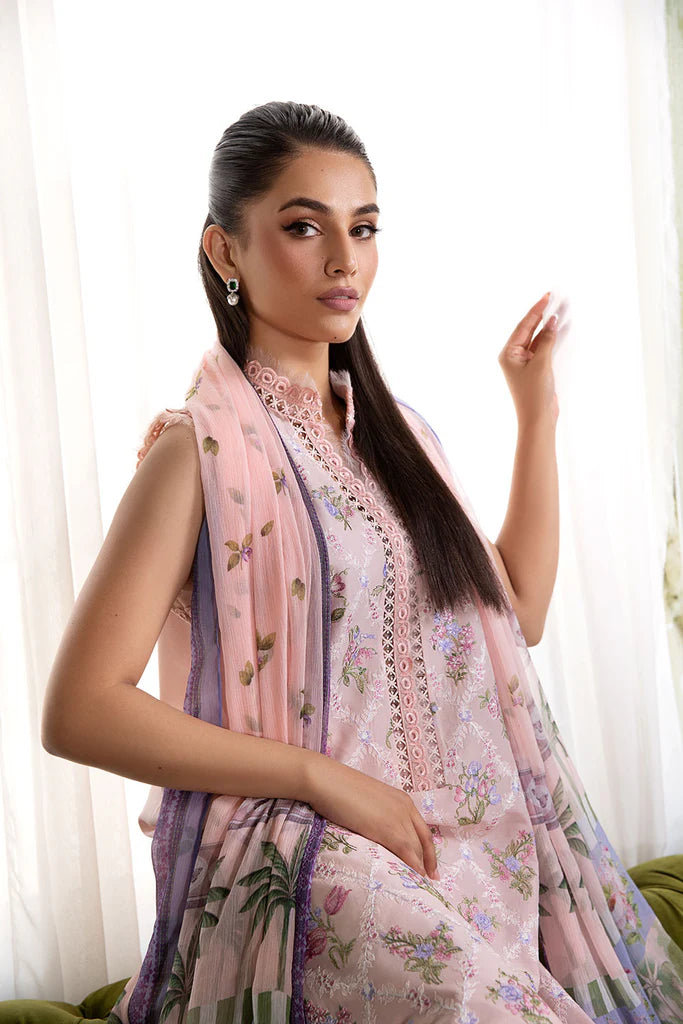 10A-Peach Pink Lawn Suit for Special Occasions and Family Functions By-Sobia Nazir