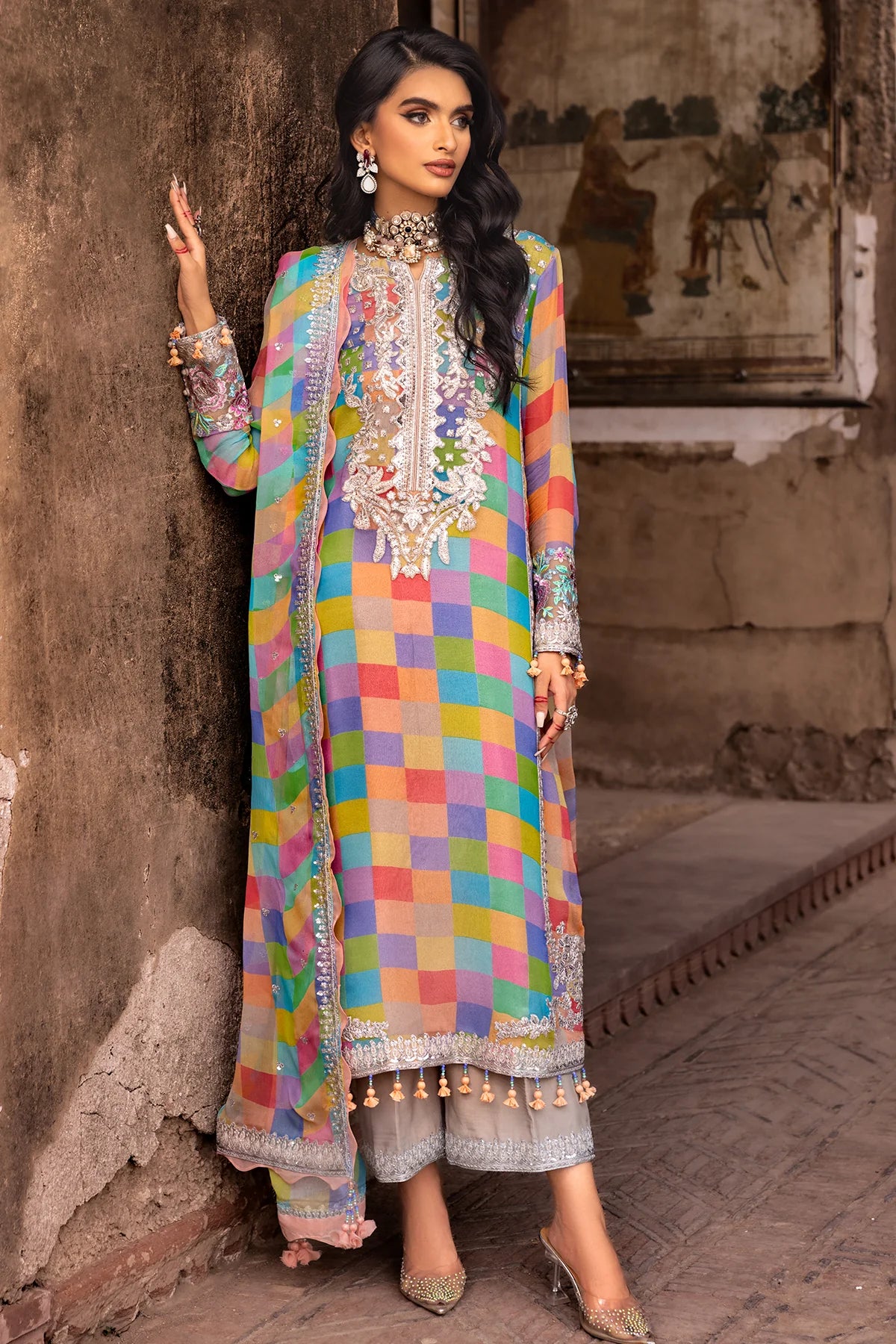 14-Designer Multi-Color Embroidered Lawn Dress for Women Canada by-Cha Pakistani Moda 14-Designer Multi-Color Embroidered Lawn Dress for Women Canada by-Cha Pakistani Moda