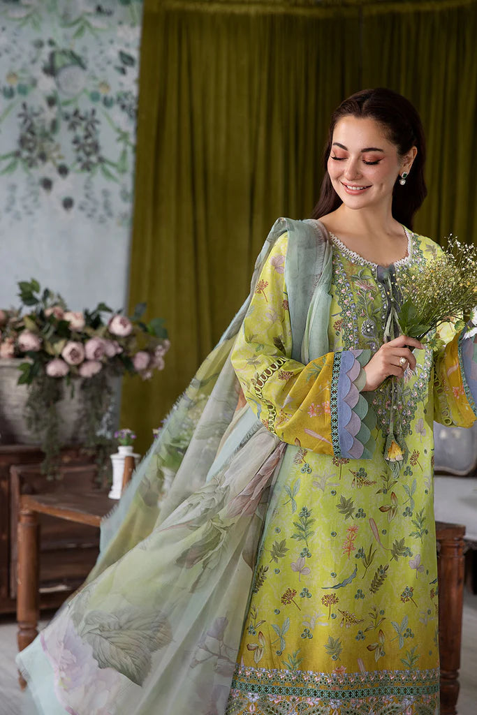 6A-Yellow Embroidered Lawn Suit for Eid and Festive Celebrations By-Sobia Nazir