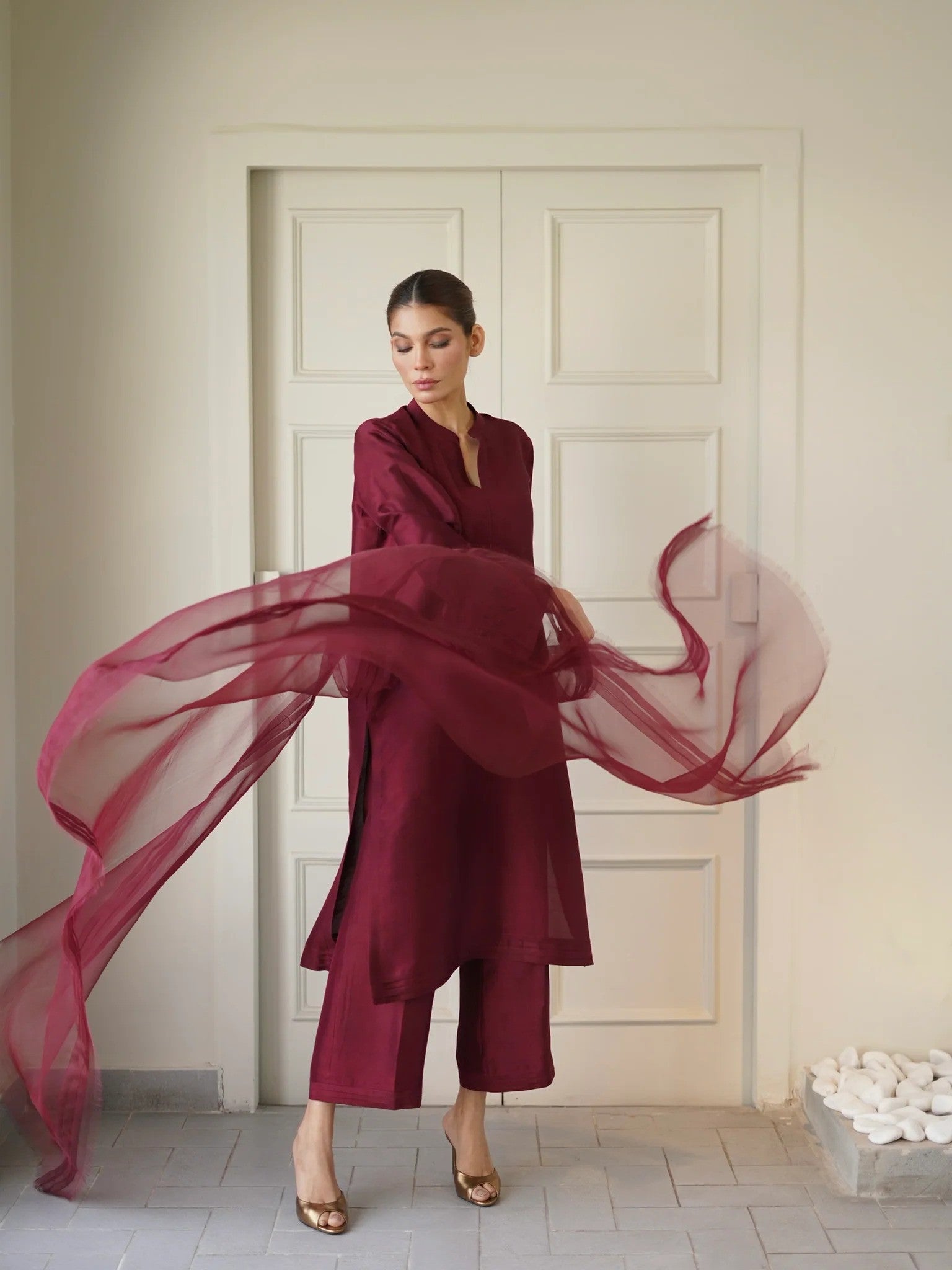Berry - Beautiful Maroon Color Dress Berry - Beautiful Maroon Color Dress