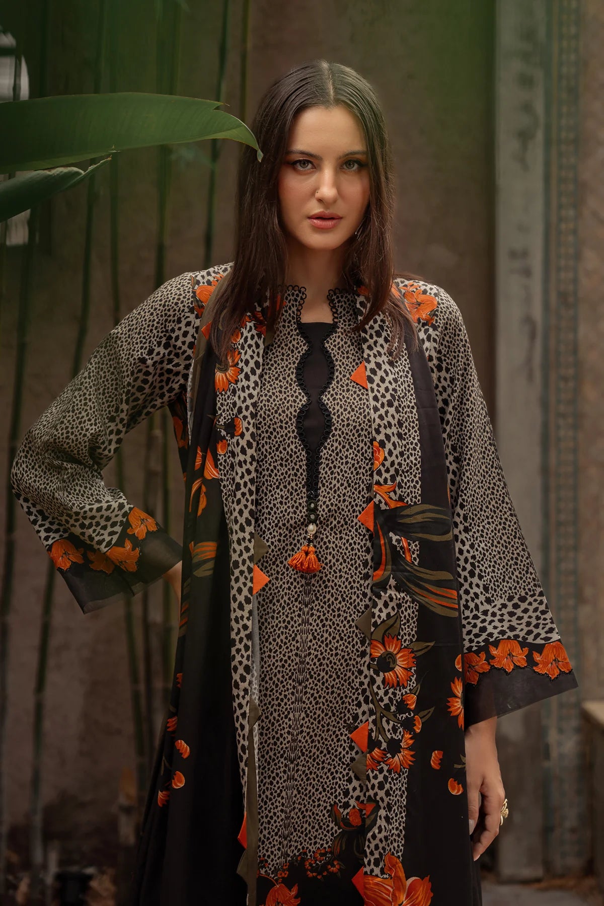 CPW5-08 Charizma Black Printed Linen Stitched 3PC Suit Winter 2025 at Pakistanimoda.com