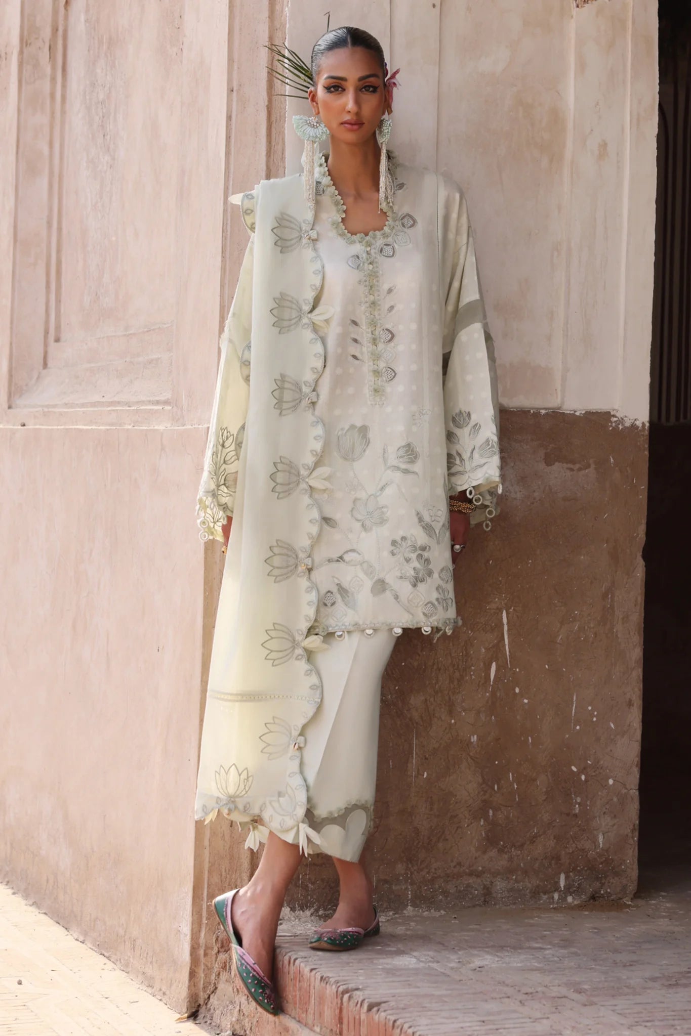 Celestine 05-A- Introducing Whispers of Moonlight Lawn Suit By-Elan