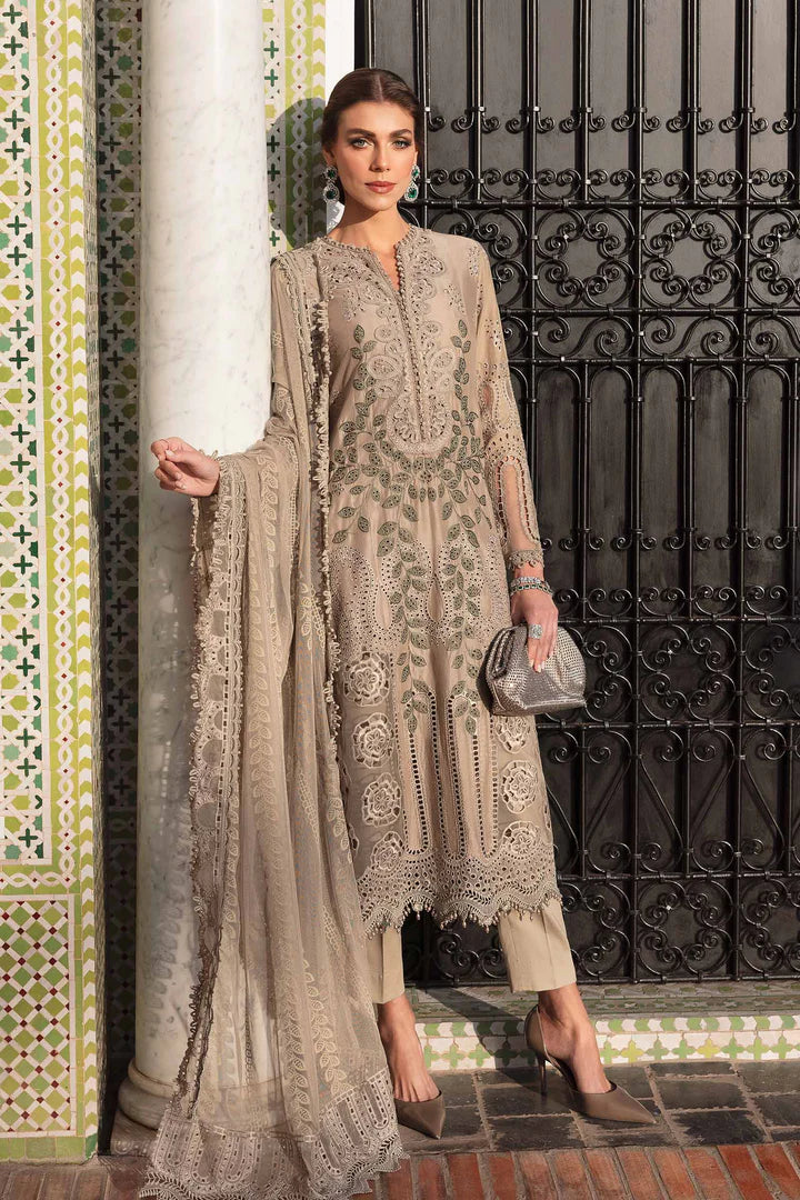 D-2503-A- Embroidered Lawn Suit By- Maria B