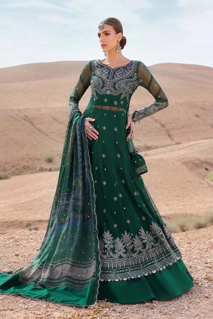 D-2507-A Embroidered Net Suit By- Maria B