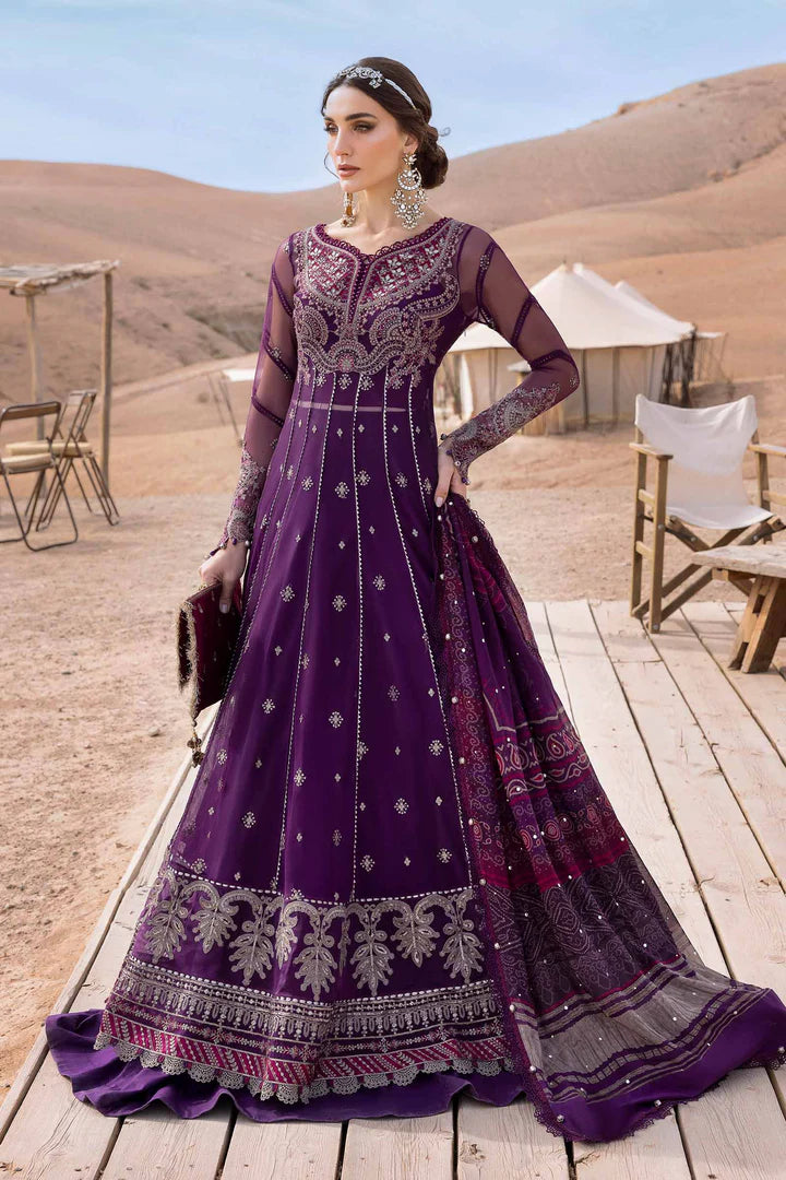 D-2507-B Embroidered Net Suit By- Maria B