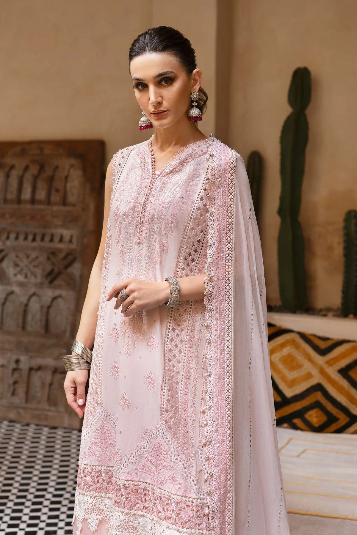 D-2511-A Embroidered Lawn Suit By- Maria B