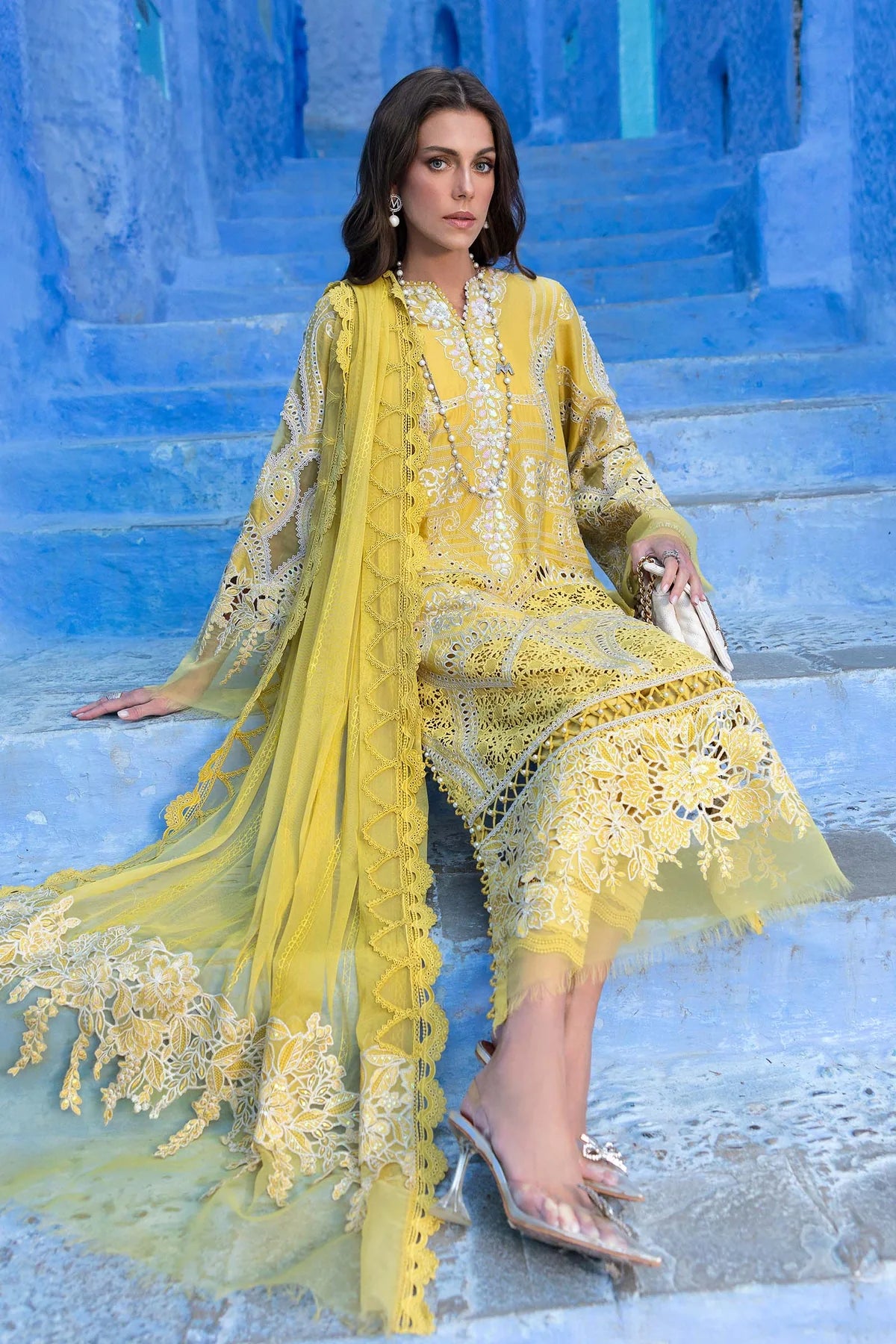 D-2512-A- Embroidered Lawn Suit By- Maria B