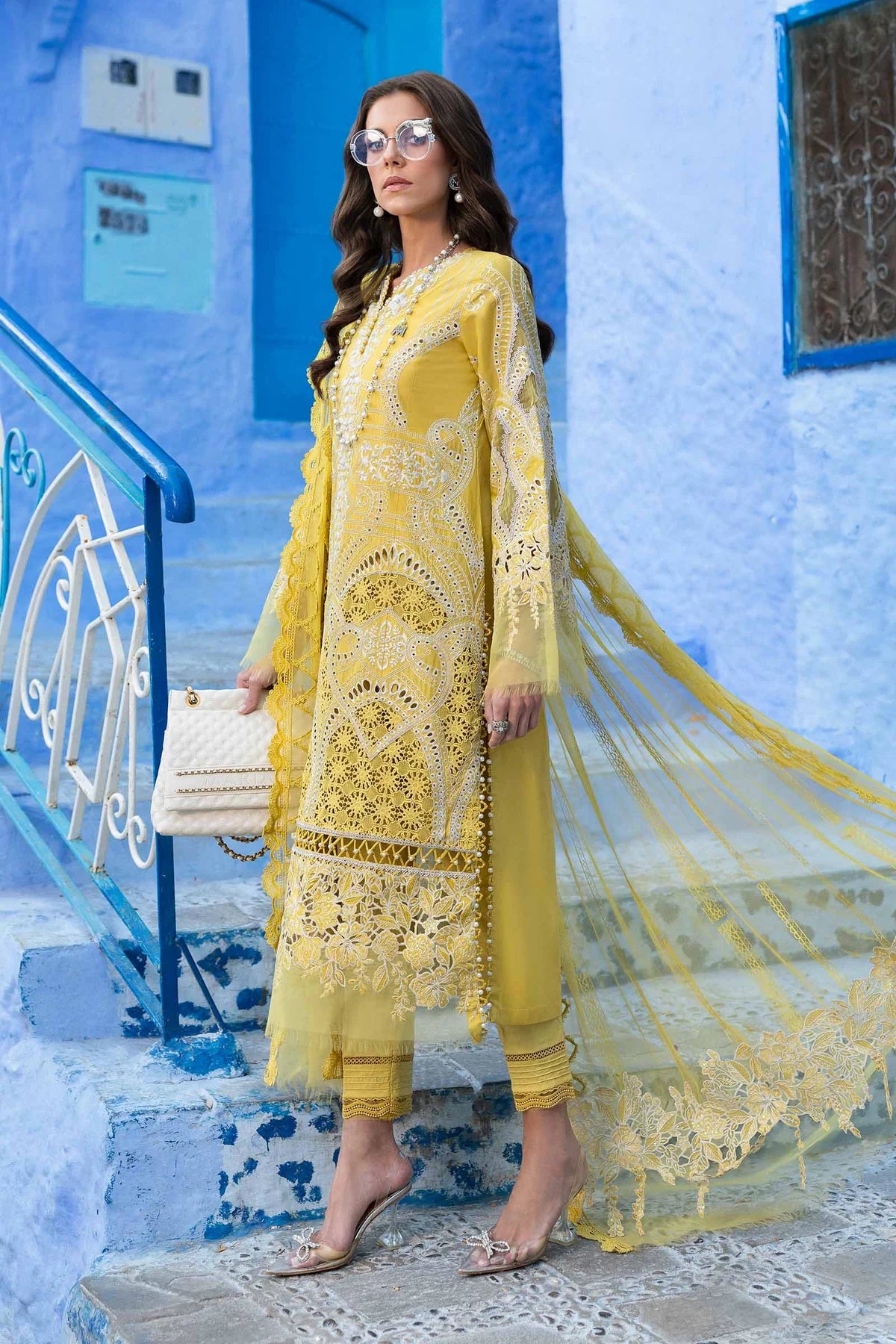 D-2512-A- Embroidered Lawn Suit By- Maria B