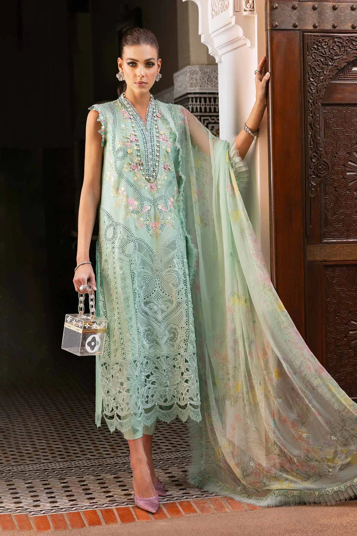 D-2514-A- Embroidered Lawn Suit By- Maria B