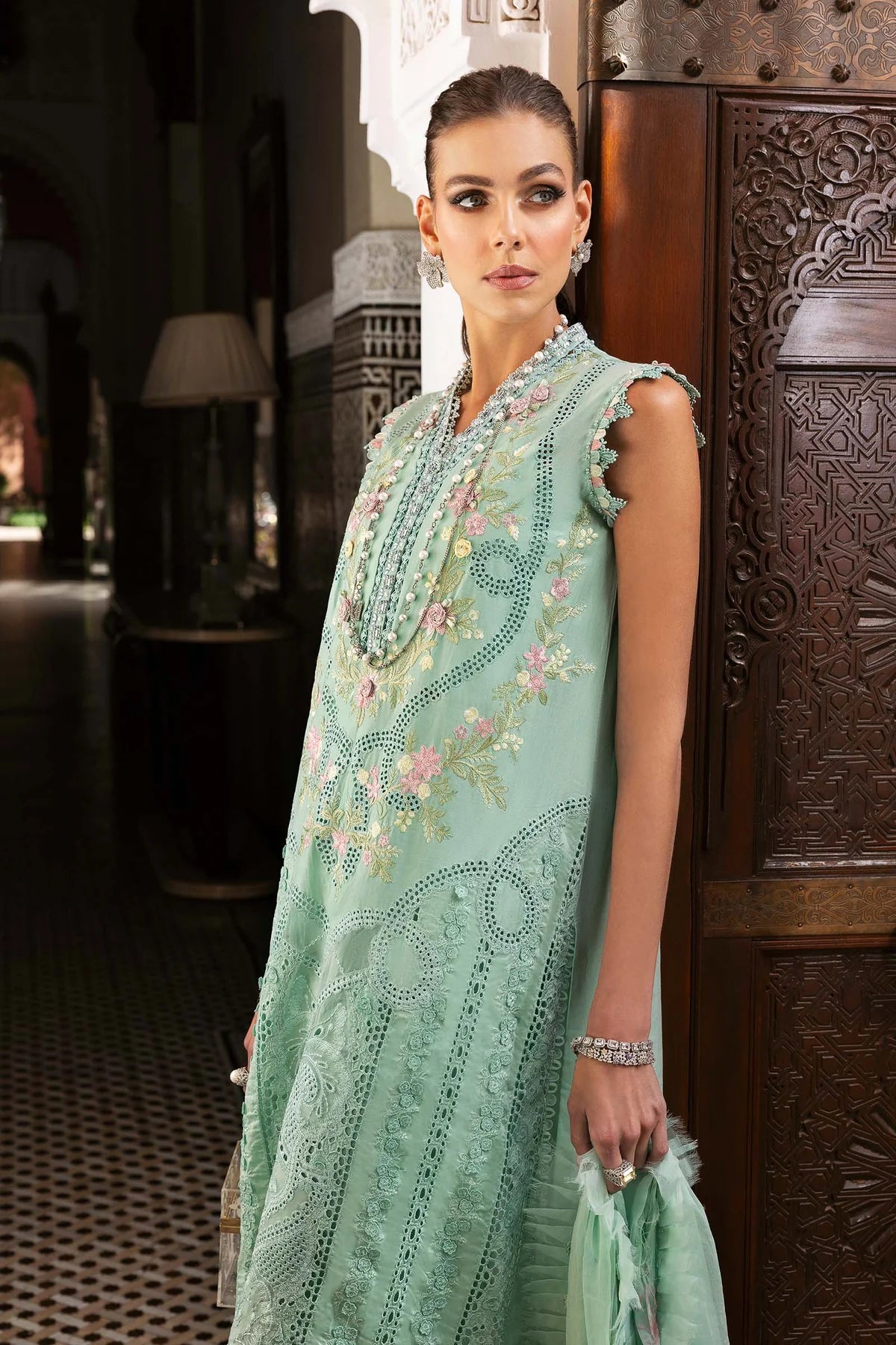 D-2514-A- Embroidered Lawn Suit By- Maria B