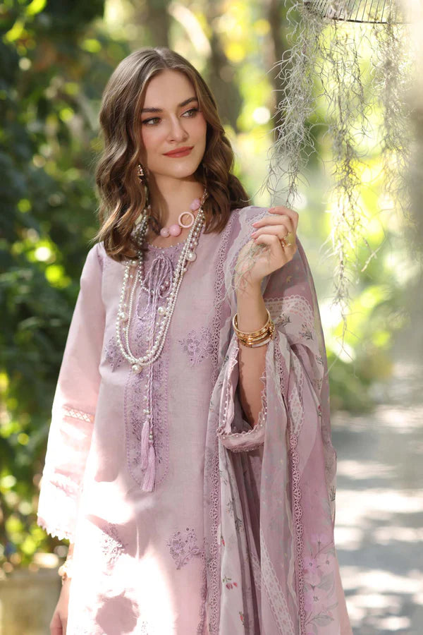 D6-B- Lilac Noor Eid Luxe Printedkari Outfit By- Saadia Asad