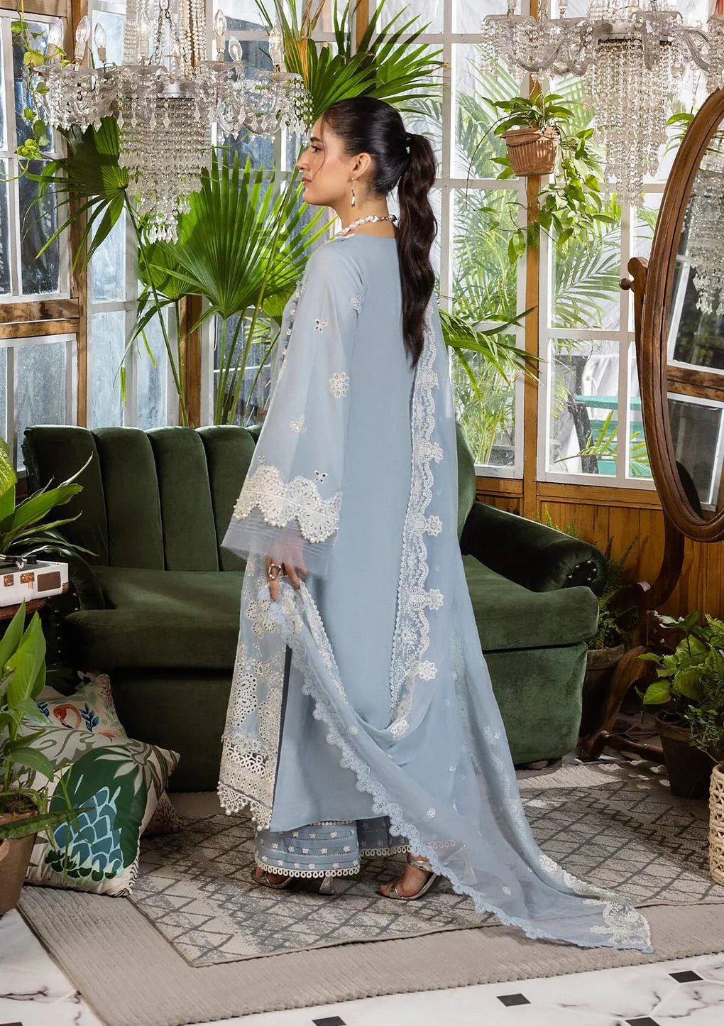 Elaf Premium Sky Dream stitched 3-piece lawn outfit for summer