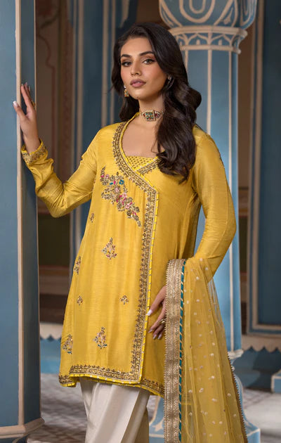 Eyrza- Pakistani Embroidered Silk Shalwar Suit for Celebrations By-Maya Pret-A-Porter
