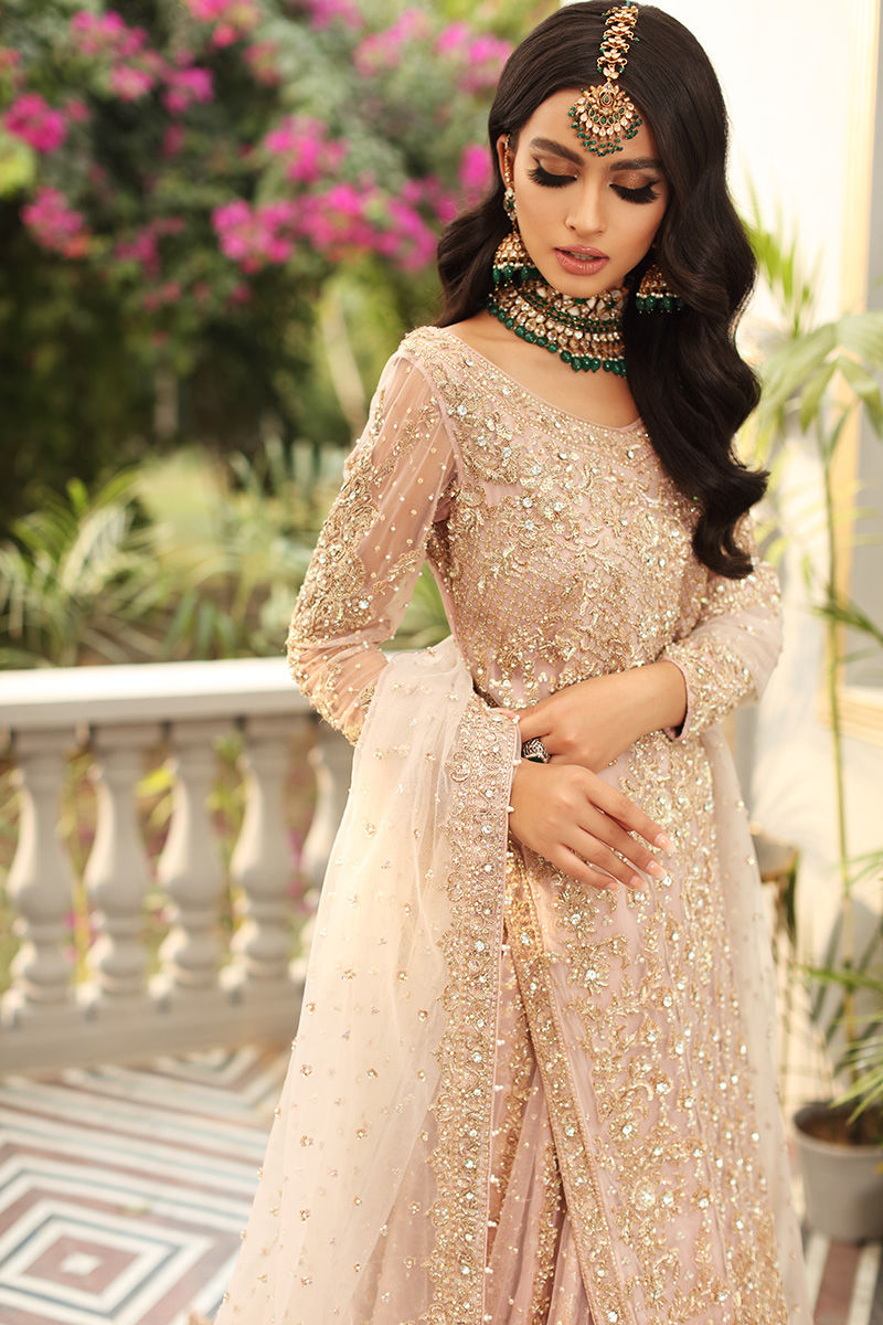 Helene-Bridal Lehenga with Long Shirt and Beautiful Duppatta