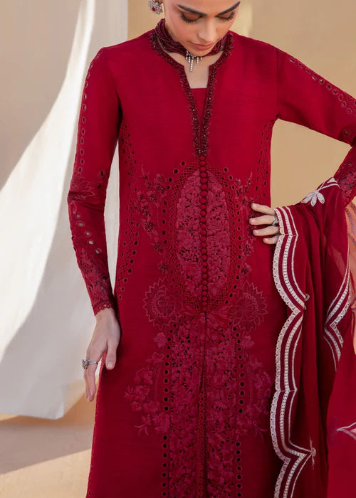 Izzy- Red Kurta Set for Women By- Saira Shakira