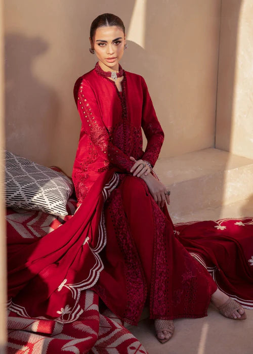 Izzy- Red Kurta Set for Women By- Saira Shakira