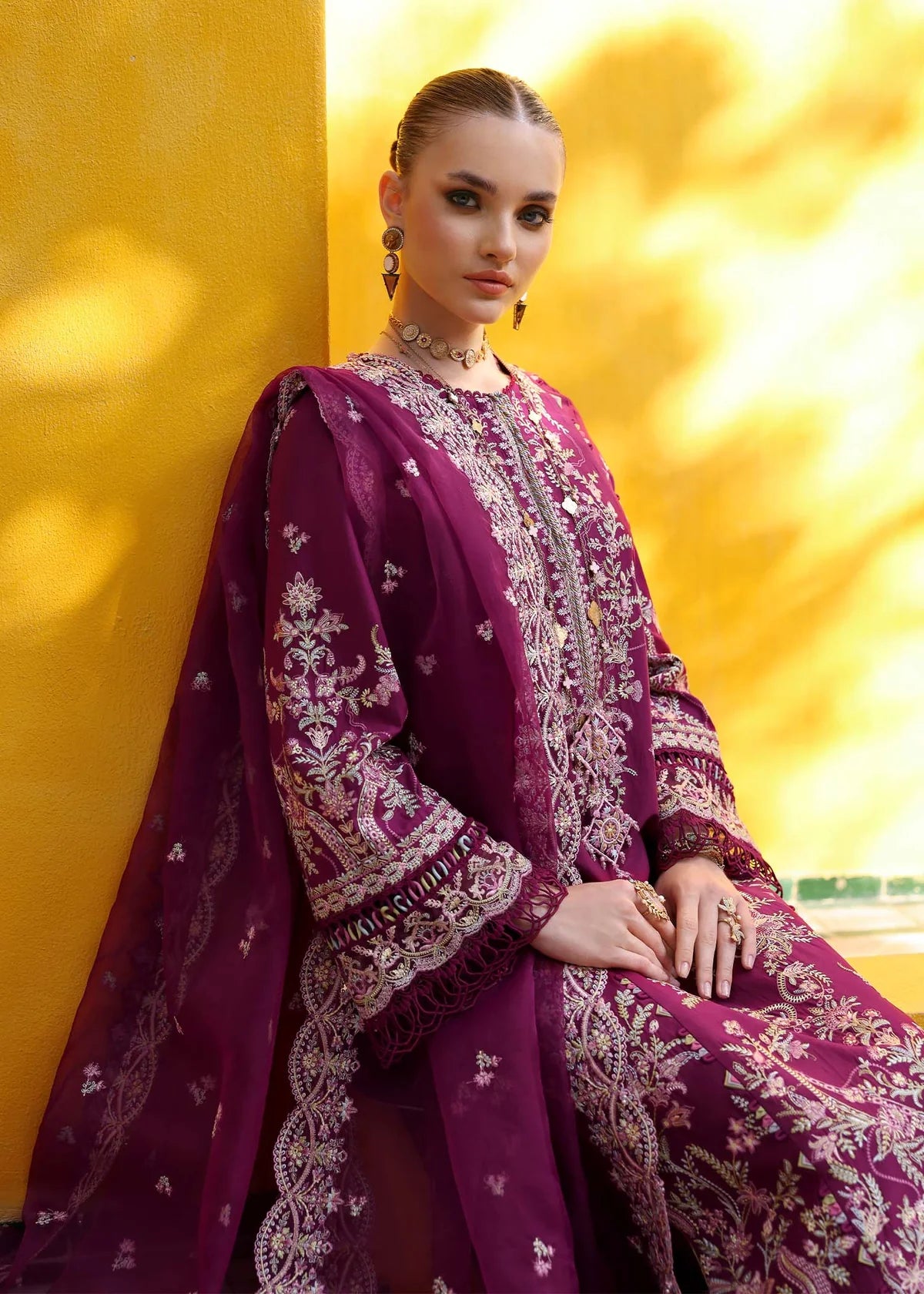 Lavena- Elysia Luxury Lawn’25 Ensemble By- Kanwal Malik
