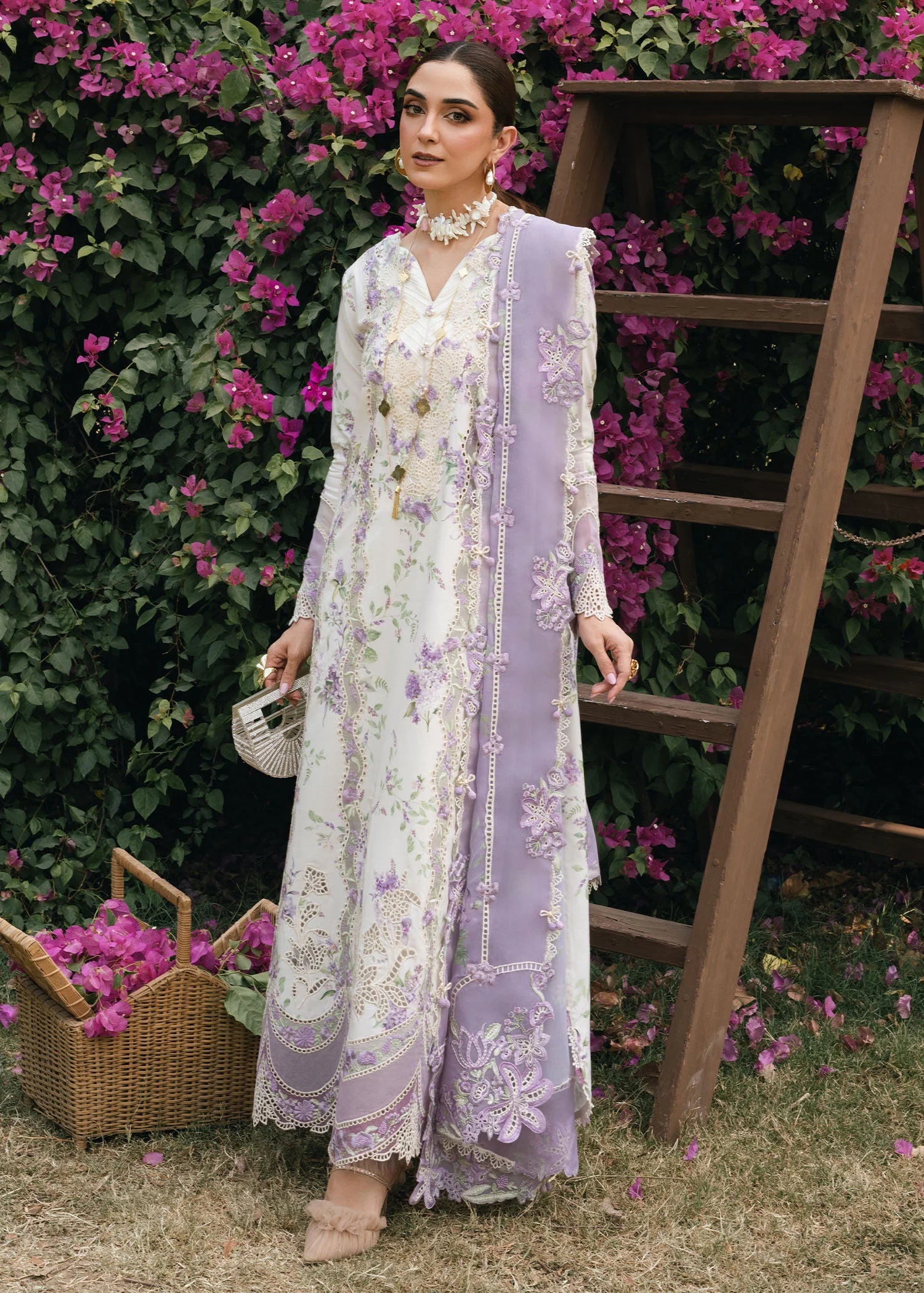 pakistani embroidered dress PAKISTANI MAXI DRESS | AR-4059 main image 1