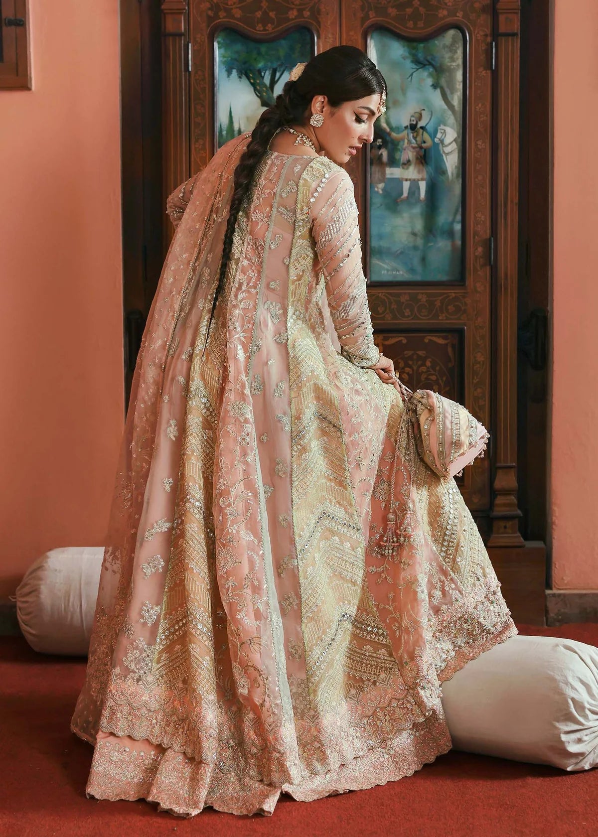 Mehar – Jewel Toned Lehenga Suit Maahi Festive ’25 by Kanwal Malik stitched only with embroidery, dupatta & lehenga. Buy on Pakistanimoda.com.