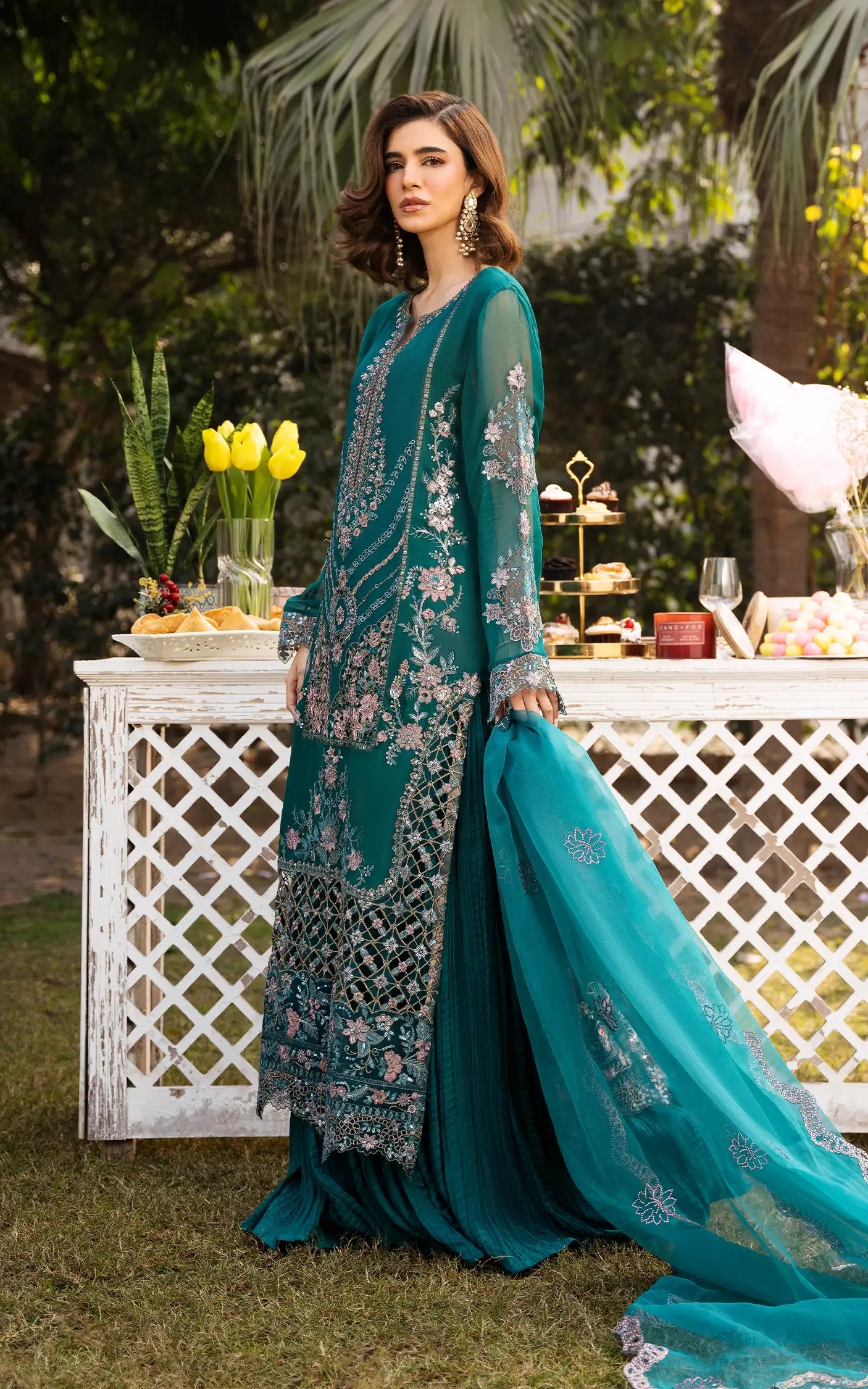 Meher-(SEF25-01)- Green Sunehri Eid Edit'25 Ensemble