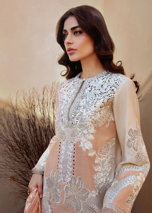 Mercina- Peach Kurta Set for Women By- Saira Shakira