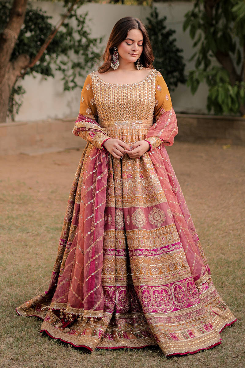 Mohsin Naveed Ranjha-Minal Khan in Meher-Festive Unstitched Vol V