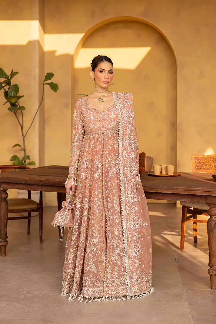 organza dress pakistan Stitched Embroidered White Organza Dress