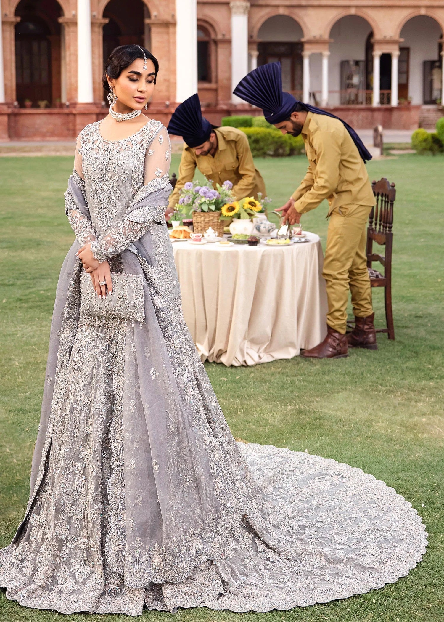 Moonlit Grace Grey Bridal Lehenga By Kanwal Malik