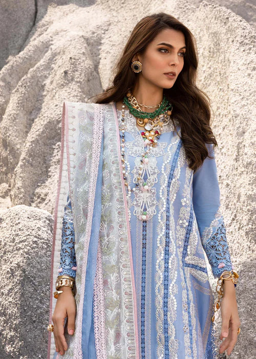 NADINE-A- Periwinkle Lawn '25 Ensemble By- Saira Shakira