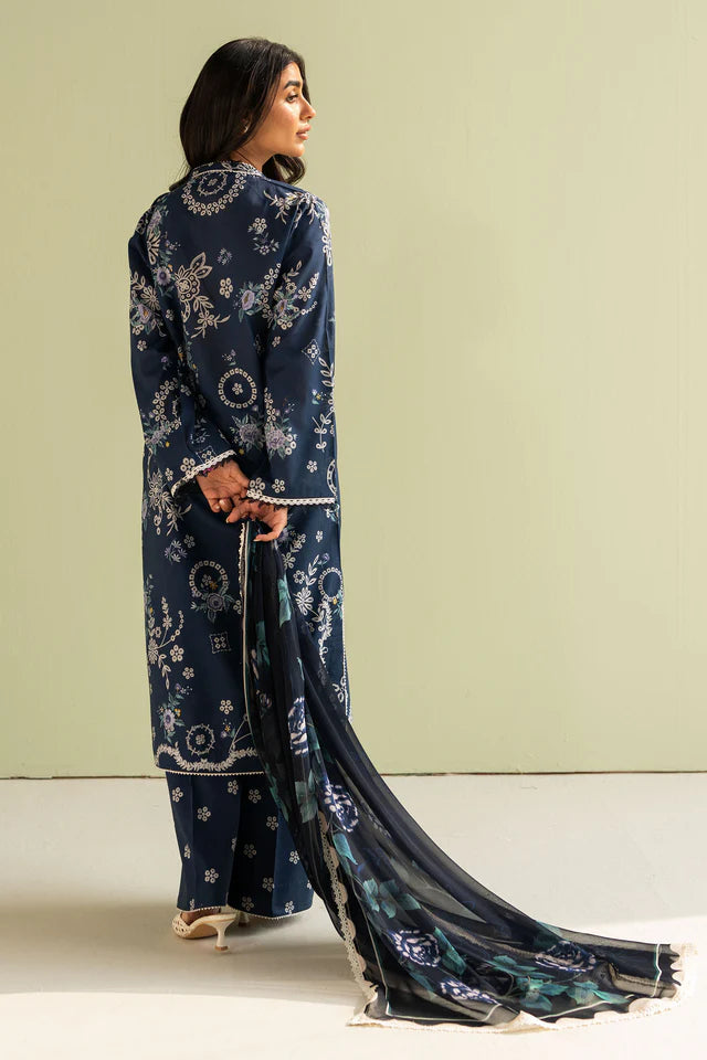 Nora- 8A Pakistani Summer Lawn Outfit '25 By- Zara Shahjahan