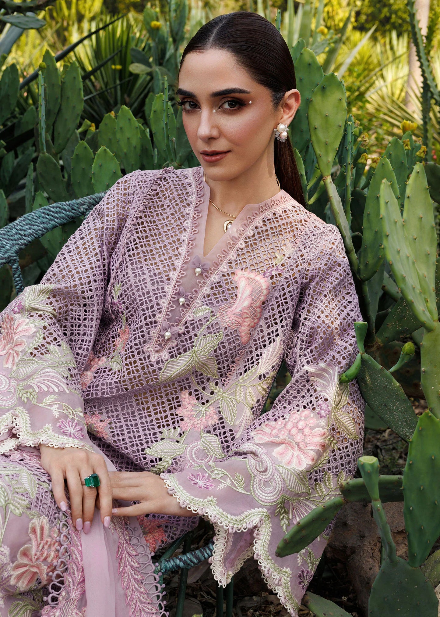 One True Love -D6B-Lavender Embroidered Pakistani Dress for Weddings & Eid – Ships to US, UK & Canada – Crimson