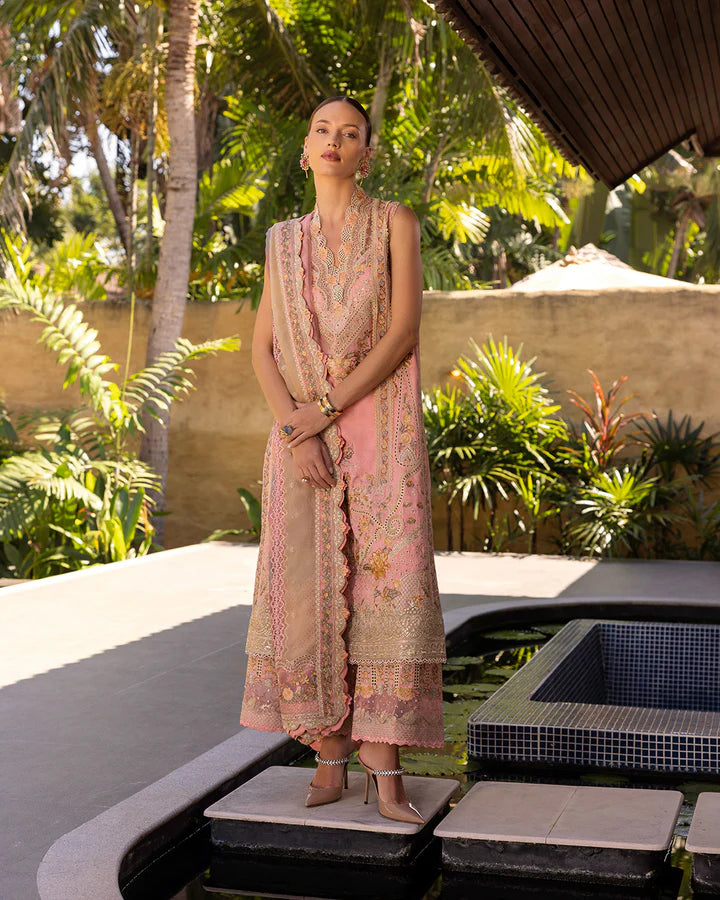 Peony- Zinnia Luxury Lawn Ensemble'25 By- Faiza Saqlain