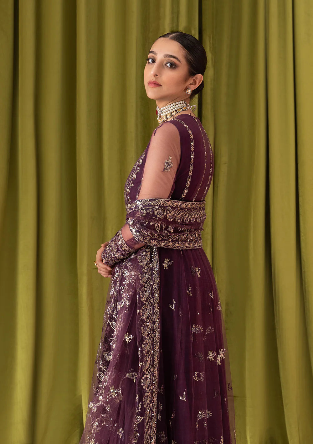 Plum Luxe - Unstitched Designer Suit By AIK