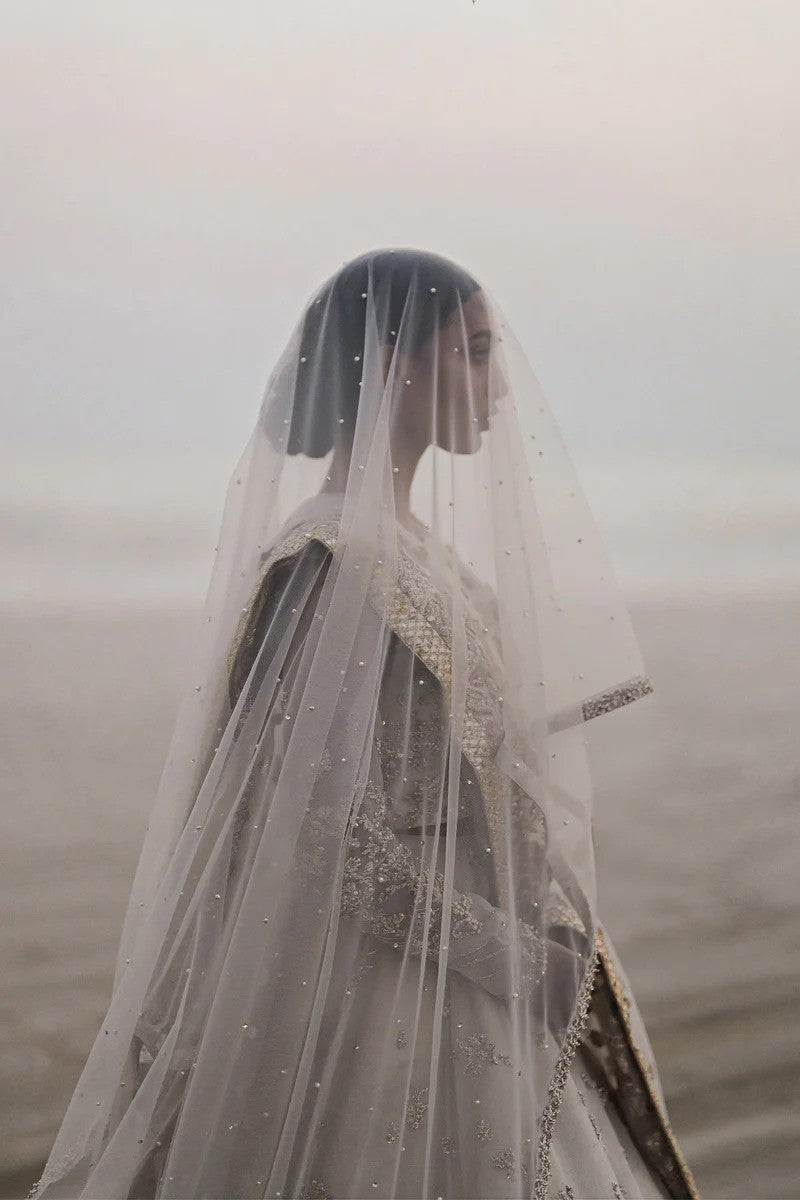 Pure Elegance - Bridal Lehenga in White Color