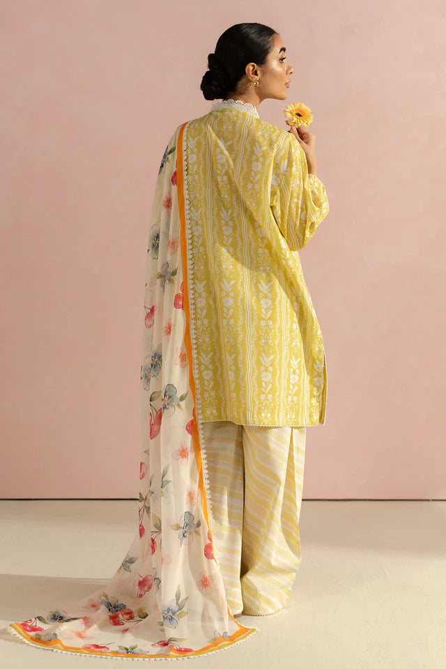 Ruby-9A Pakistani Summer Lawn Outfit '25 By- Zara Shahjahan