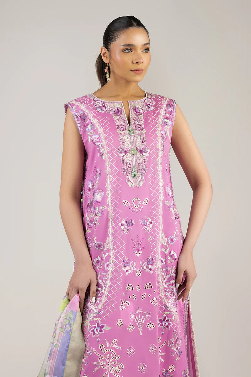Timeless Wave- Dark Pink Manaram Luxury lawn Outfit By- Mushq