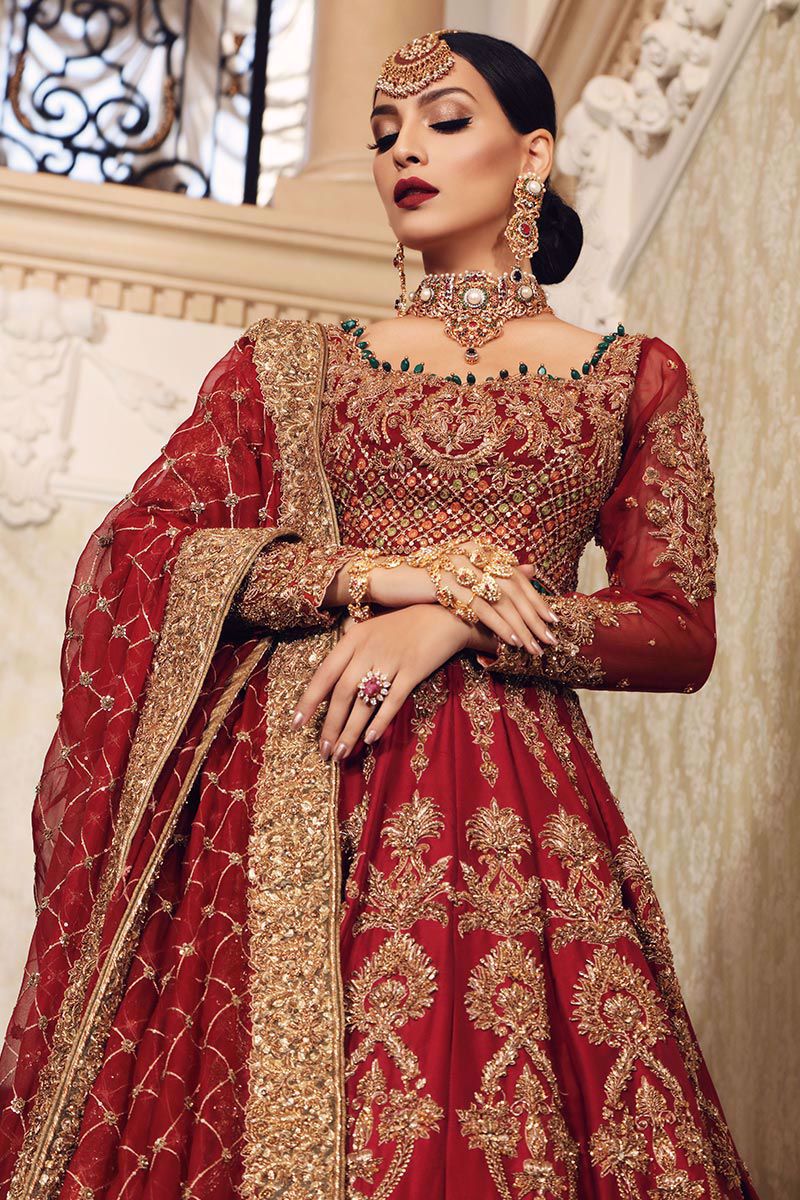 Uroos-e-Khaas- Pakistani Heavily worked bridal outfit for Baraat