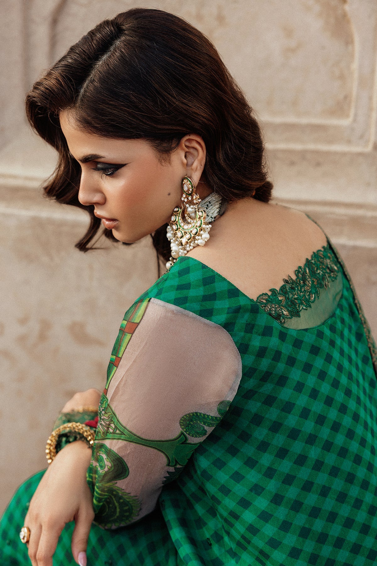 VSL25-35 Charizma Green Vasal Vol 5 Stitched Chiffon Suit – Luxury 3PC designer outfit online at Pakistanimoda.com with worldwide shipping.
