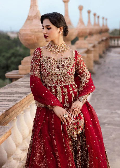 Zari Beautiful Red Bridal Lehenga By Kanwal Malik