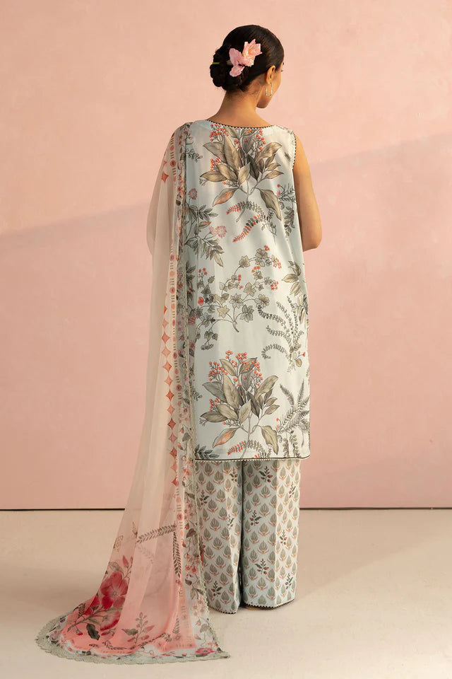 Zoe-7A Pakistani Summer Lawn Outfit '25 By- Zara Shahjahan