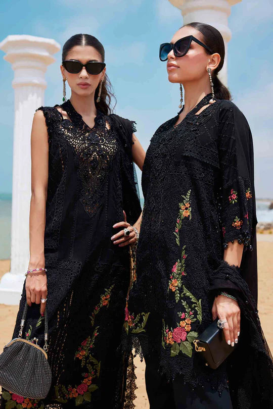 01- Black Embroidered Eid Lawn Suit '25 By-Maria.B