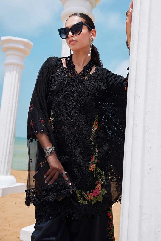 01- Black Embroidered Eid Lawn Suit '25 By-Maria.B