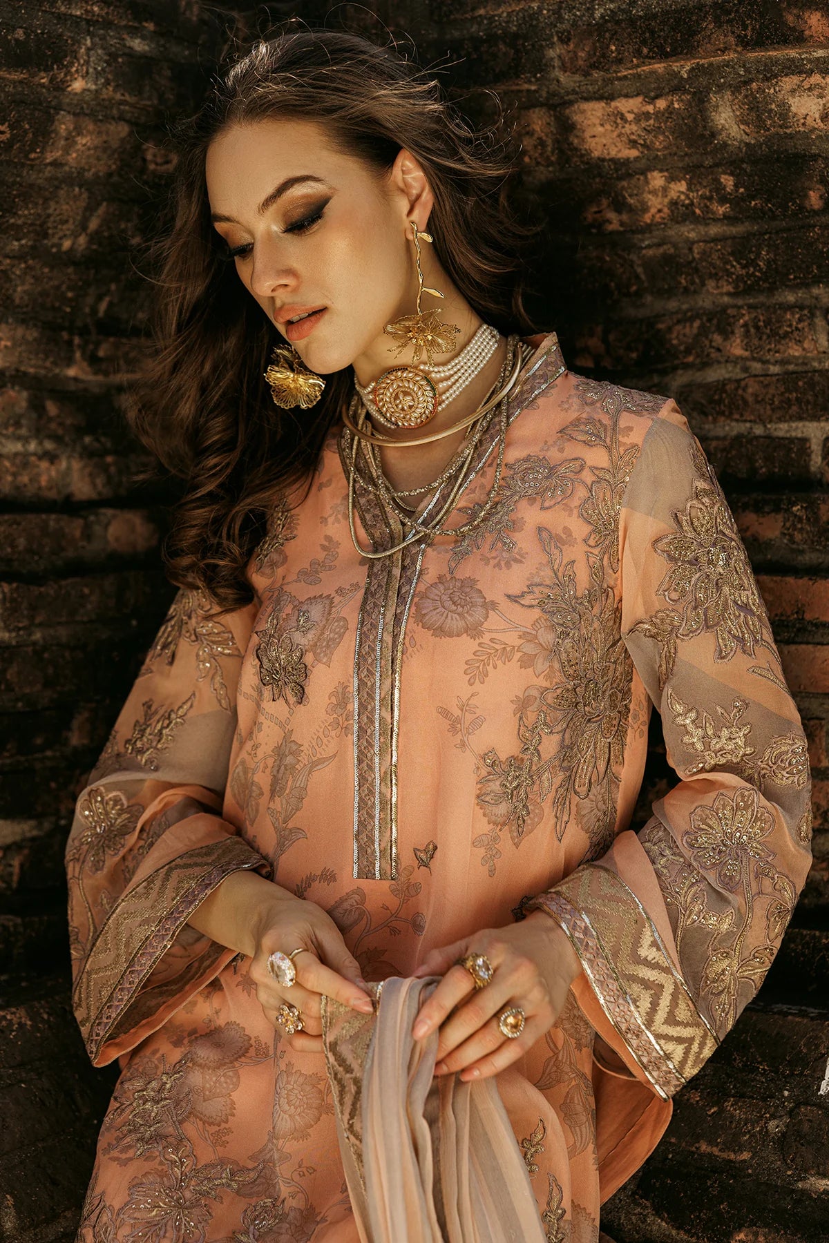 05-Soft beige ethnic ensemble with embroidery details by-Charizma