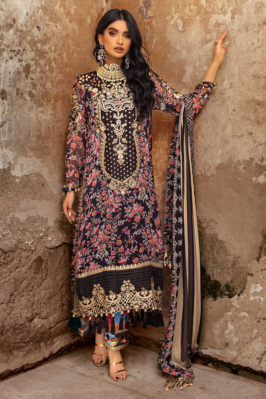09-Designer Black Embroidered Lawn Suit for Women – Ships to US & Canada by-Charizma