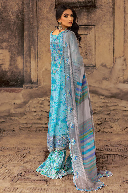 10-Full-length chiffon embroidered shirt for formal wear by-Charizma