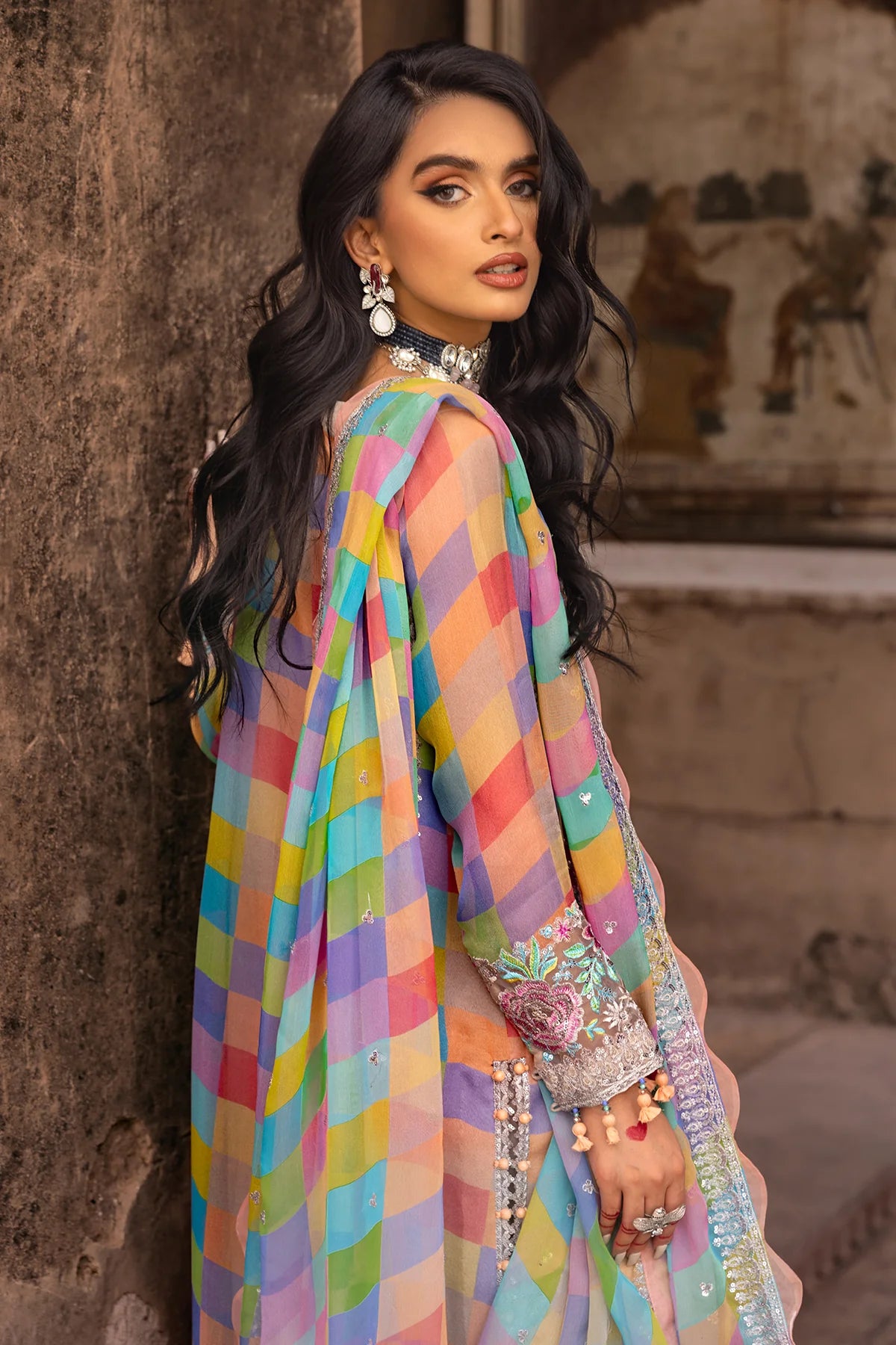 14-Designer Multi-Color Embroidered Lawn Dress for Women Canada by-Charizma