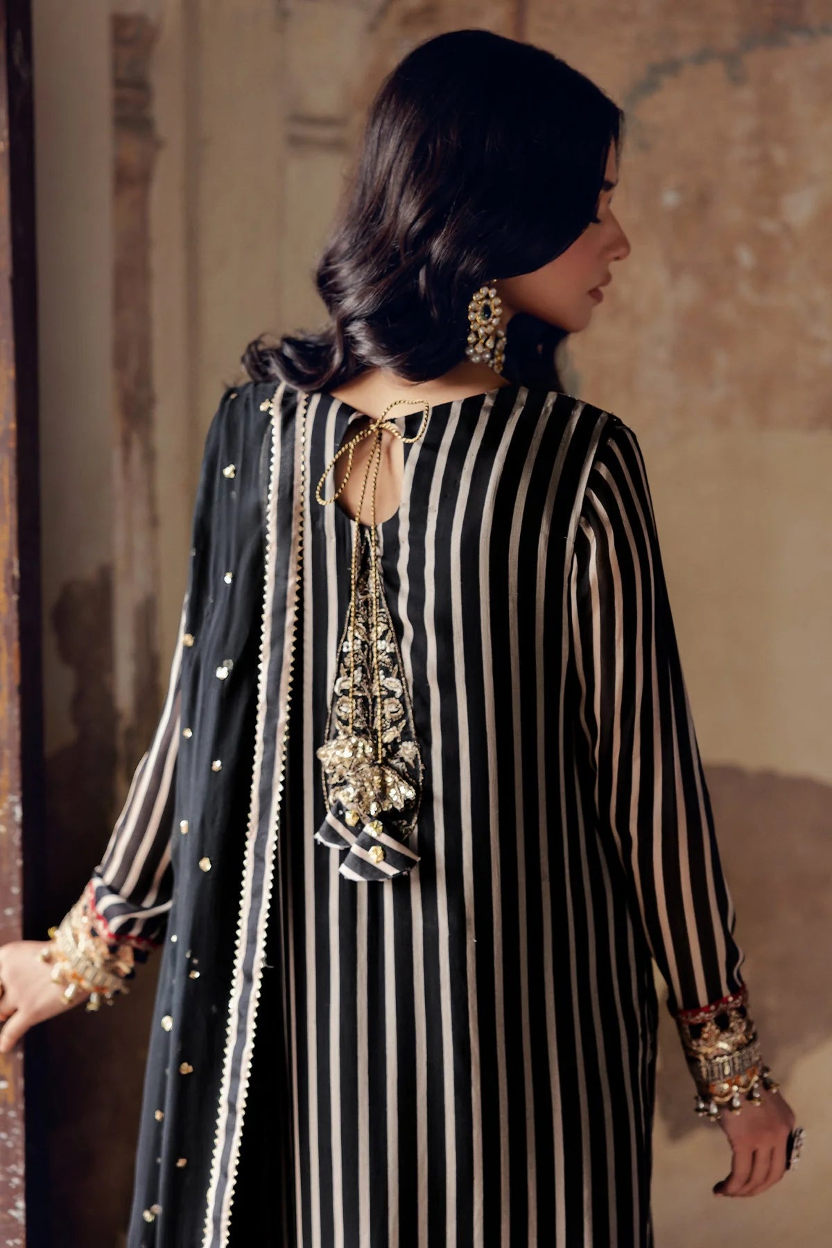 18-Elegant embroidered black outfit for evening wear by-Charizma