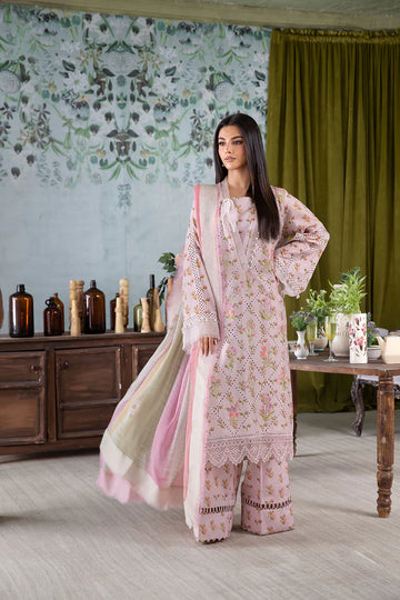 1A-Elegant Soft Pink Lawn Dress for Wedding Functions By-Sobia Nazir