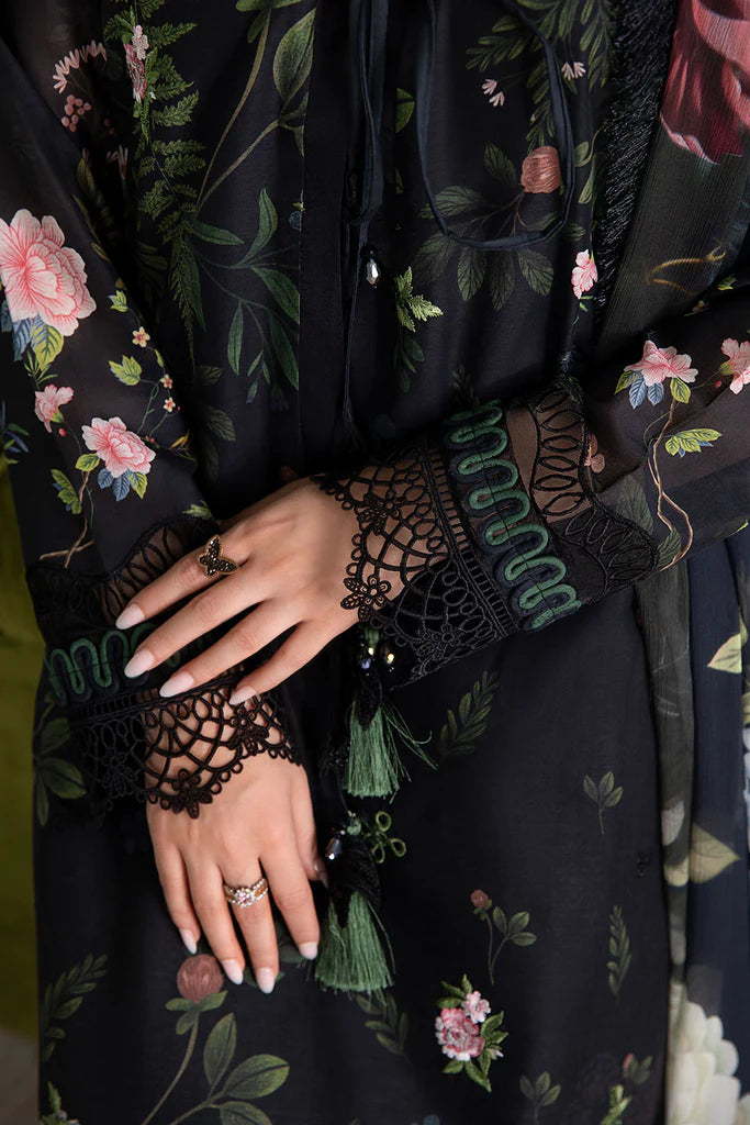 5A-Black Lawn Suit for Family Gatherings and Special Events By-Sobia Nazir